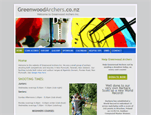 Tablet Screenshot of greenwoodarchers.co.nz
